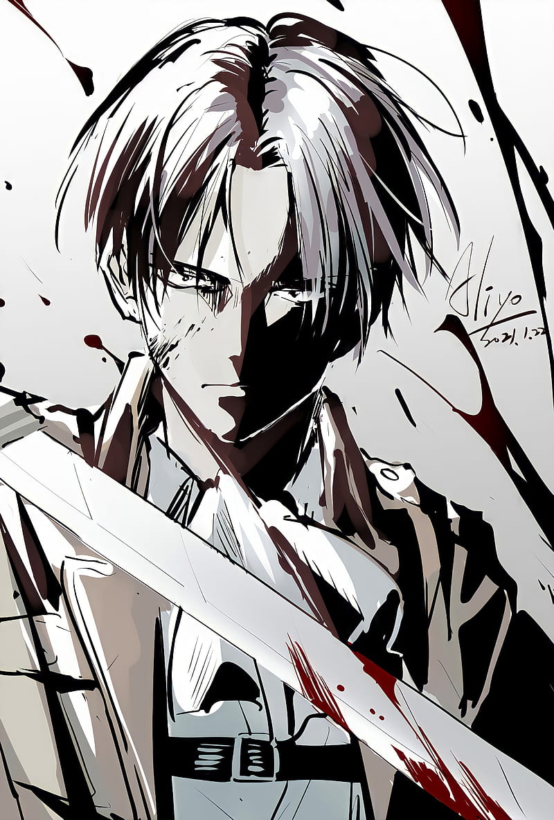 Shingeki no kyojin, anime, attack on titan, levi, manga, HD phone