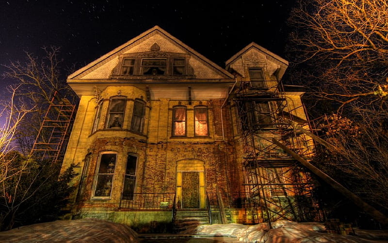 Haunted House Behind the Middle School, haunted, school, house, behind, HD wallpaper