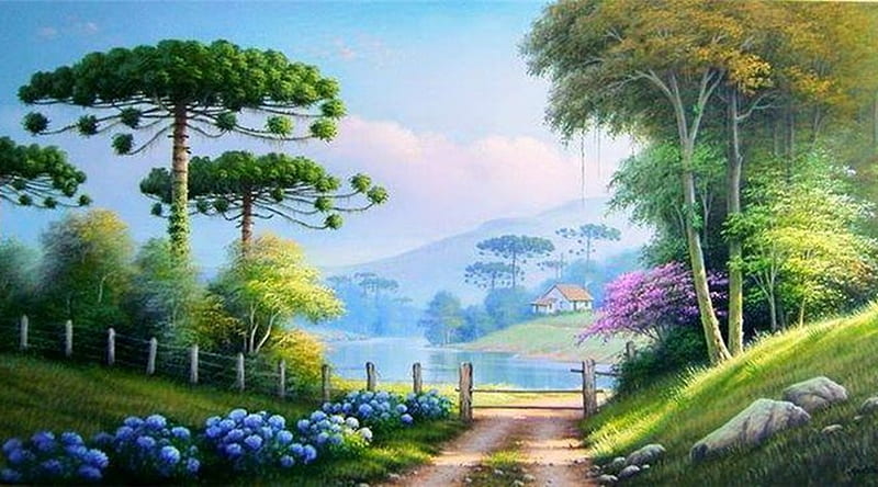 Beautiful nature, flowers, beauty, art, nature, paintings, HD wallpaper |  Peakpx