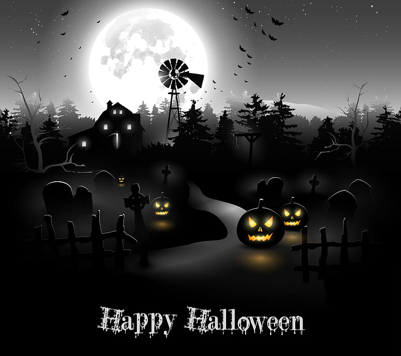 Halloween, festive halloween, pumpkins, scary, trick or treat, HD wallpaper