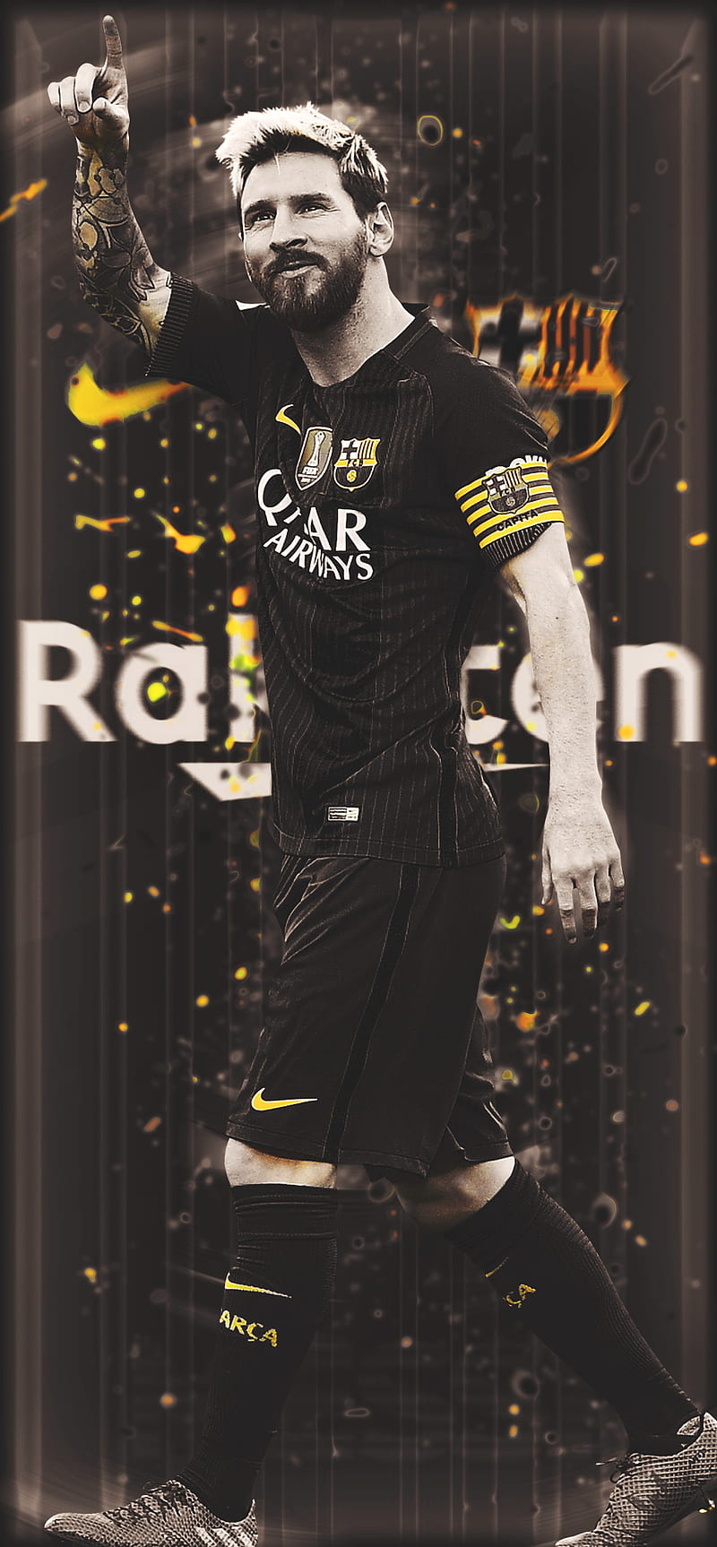 Leo Messi, barca, barcelona, fcb, rakuten, HD phone wallpaper