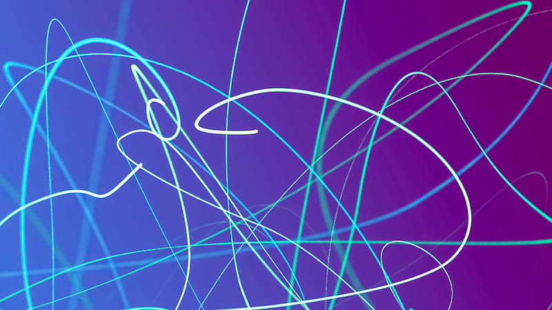 lines, neon, glow, gradient, abstraction, HD wallpaper