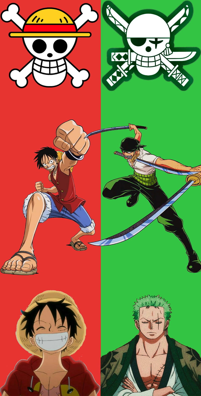 1366x768px, 720P free download | Luffy Zoro, fight, green, monkey ...