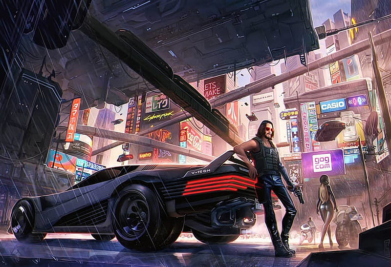 Keanu Reeves Cyberpunk 2077 Art, HD wallpaper