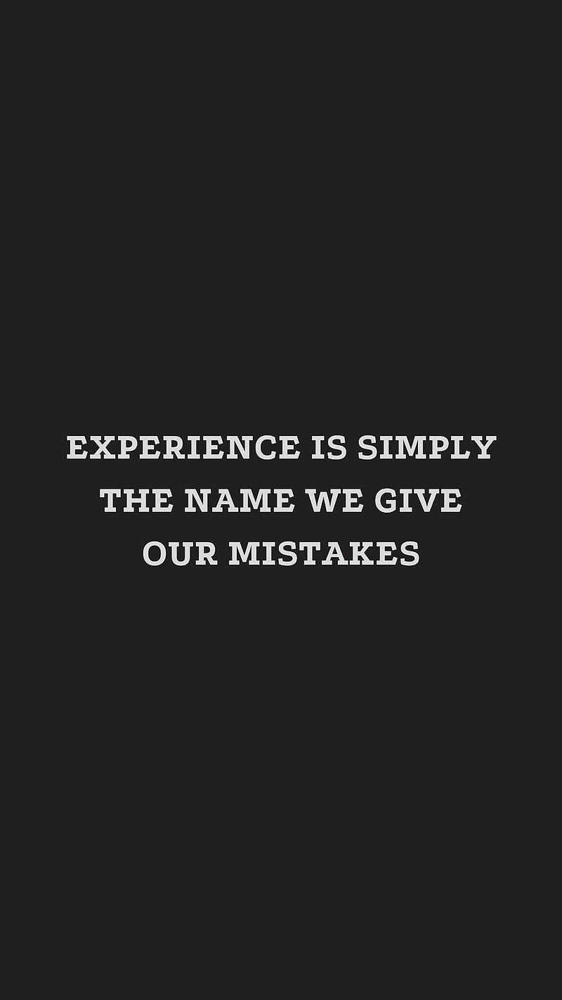 experience, mistakes, quote, inscription, saying, HD phone wallpaper
