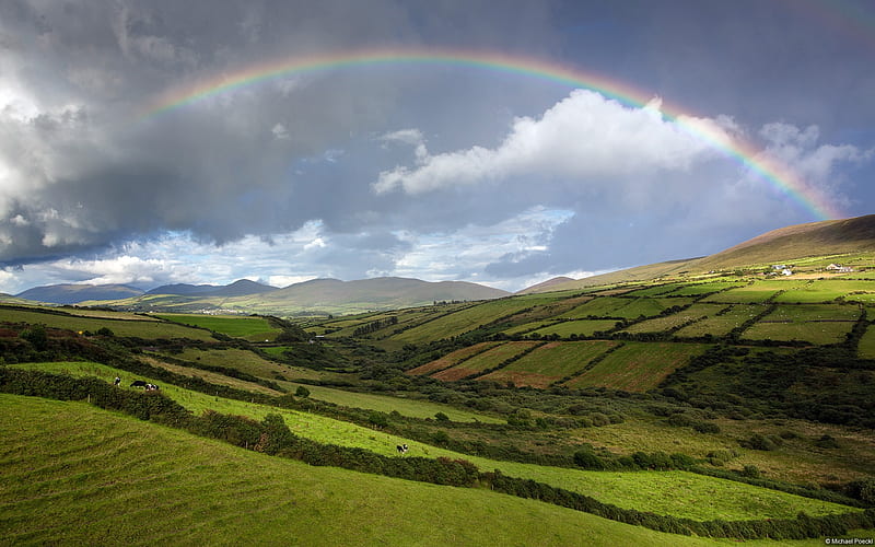 Rainbow on the Dingle Peninsula-Windows, HD wallpaper