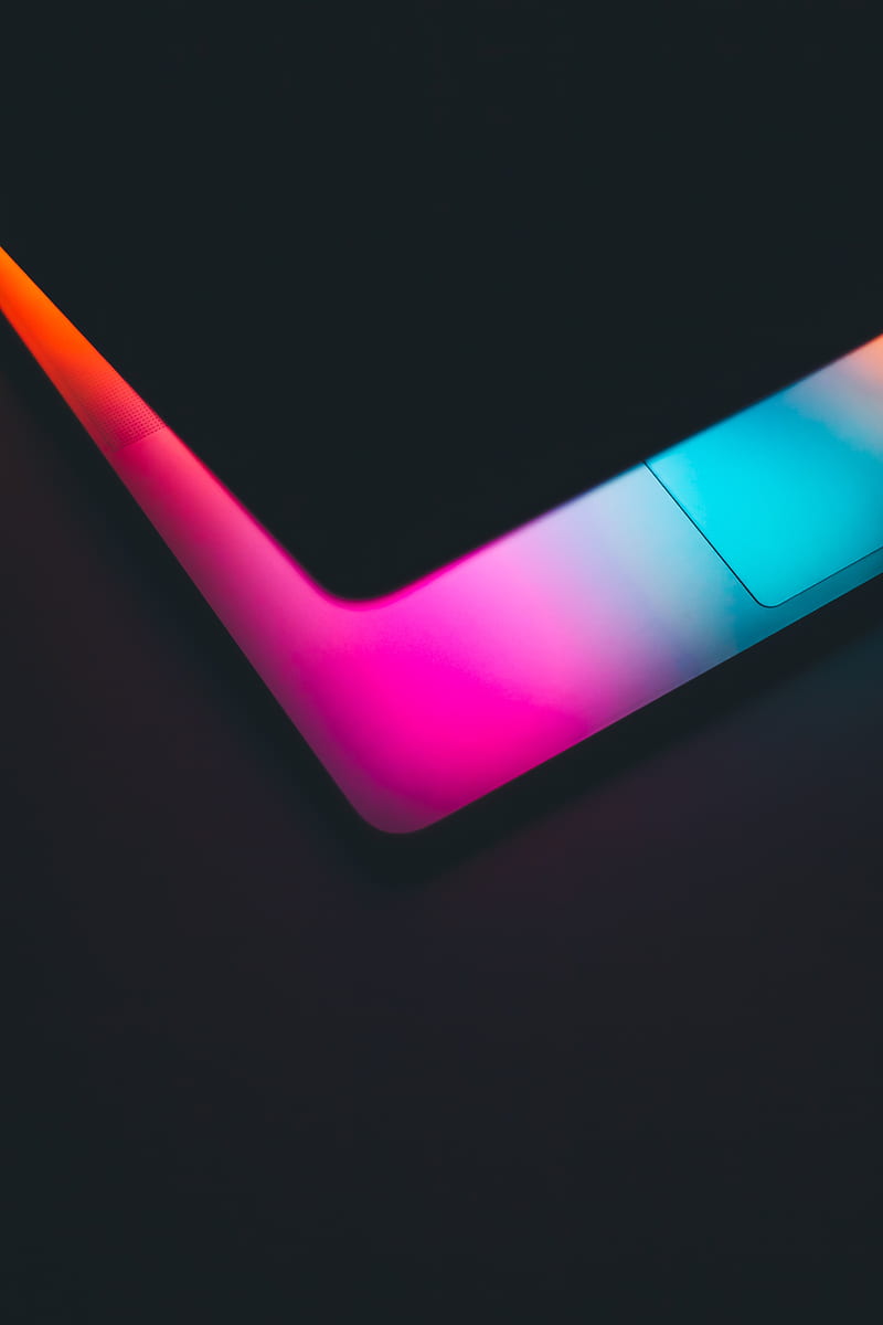laptop, dark, backlight, colorful, HD phone wallpaper