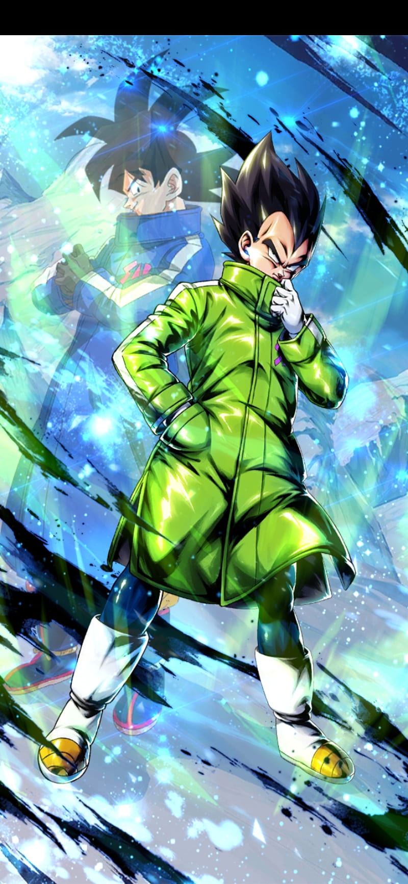 Vegeta x Goku, blue, drip, green, movie, snow, HD phone wallpaper | Peakpx