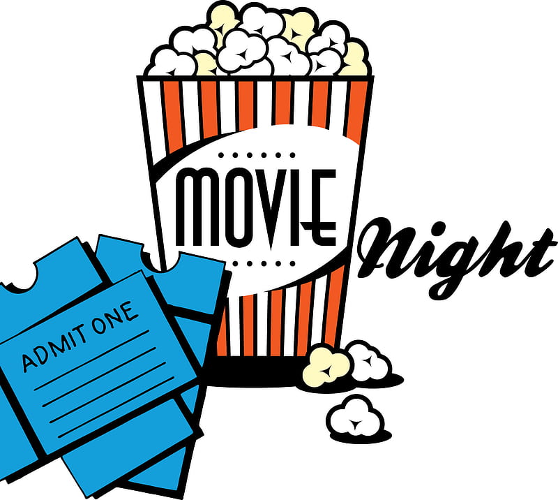 Movie night, admit, enjoy, friends, movie, night, one, popcorn, ticket, HD wallpaper