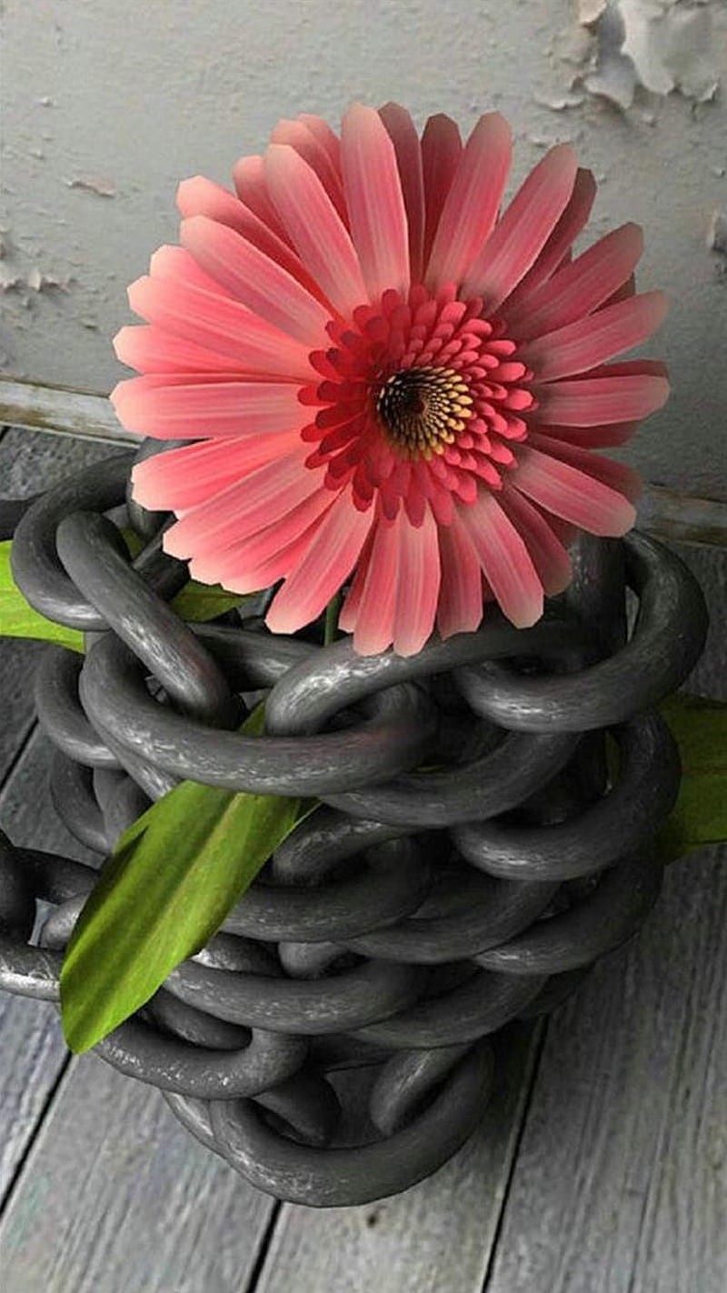 Chain Flower, chain, flower, HD phone wallpaper