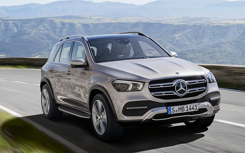 Mercedes-Benz GLE, 2019, luxury SUV, new silver GLE-class, German cars, Mercedes, HD wallpaper
