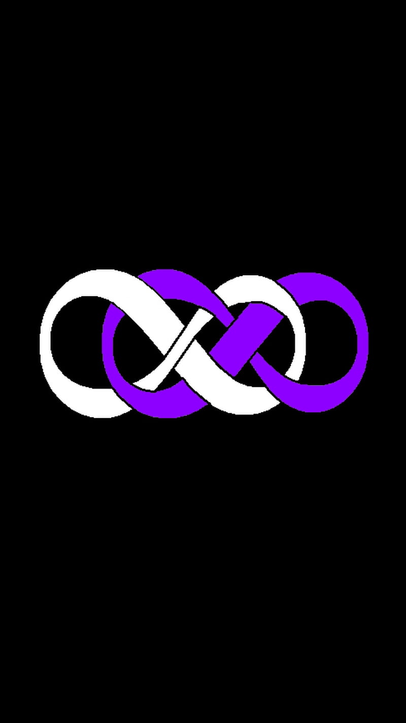Double Infinity, black, infinity, purple, revenge, symbol, white, HD phone wallpaper