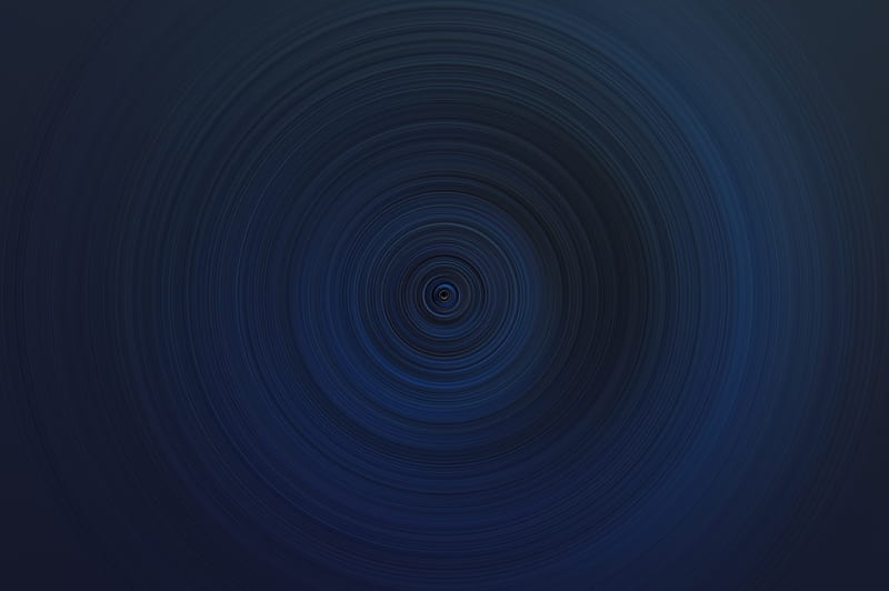 funnel, circles, abstraction, blue, dark, HD wallpaper
