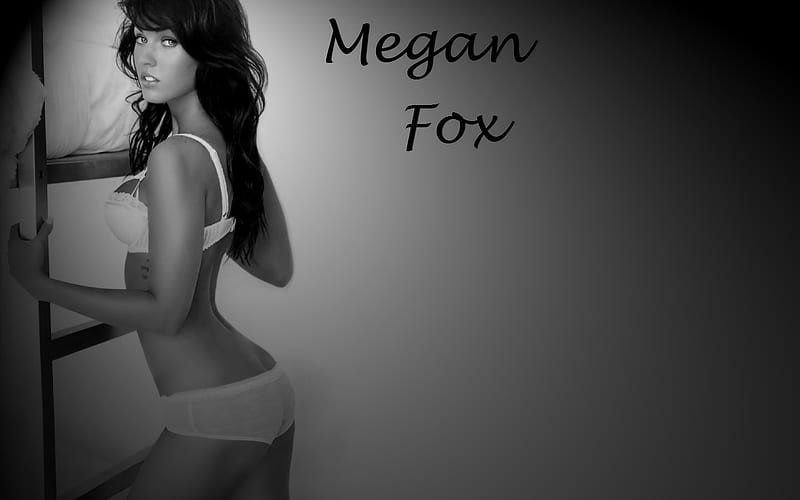 Megan Fox, black n white, holywood, cinema, movies, tv, HD wallpaper