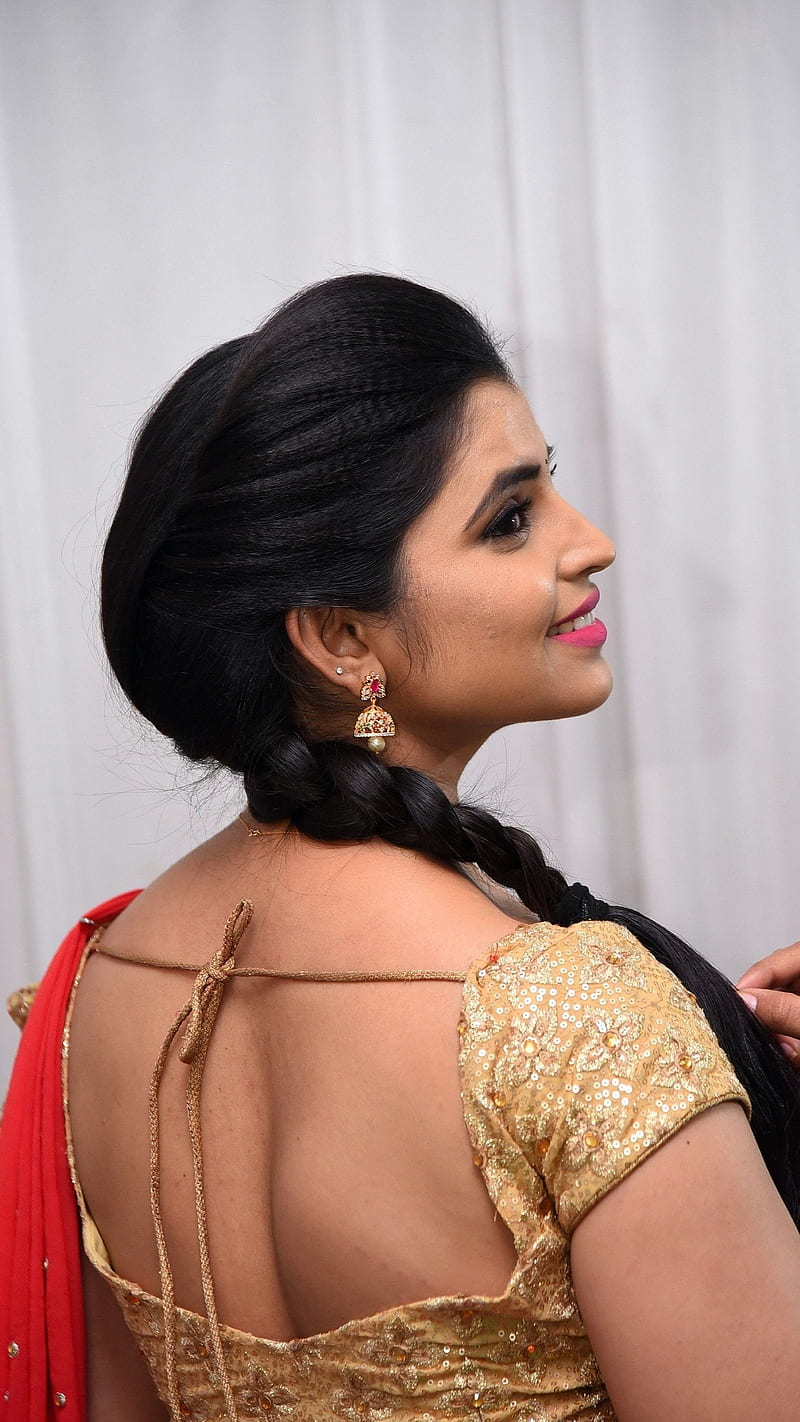 Syamala, telugu actress, anchor, red dress, saree lover, HD phone wallpaper  | Peakpx