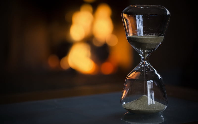 hourglass, time concepts, glass hourglass, motion blur, life concepts, HD wallpaper