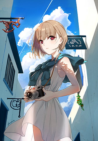 Anime Girl Eyepatch Red Eye 4K Wallpaper iPhone HD Phone #4050f
