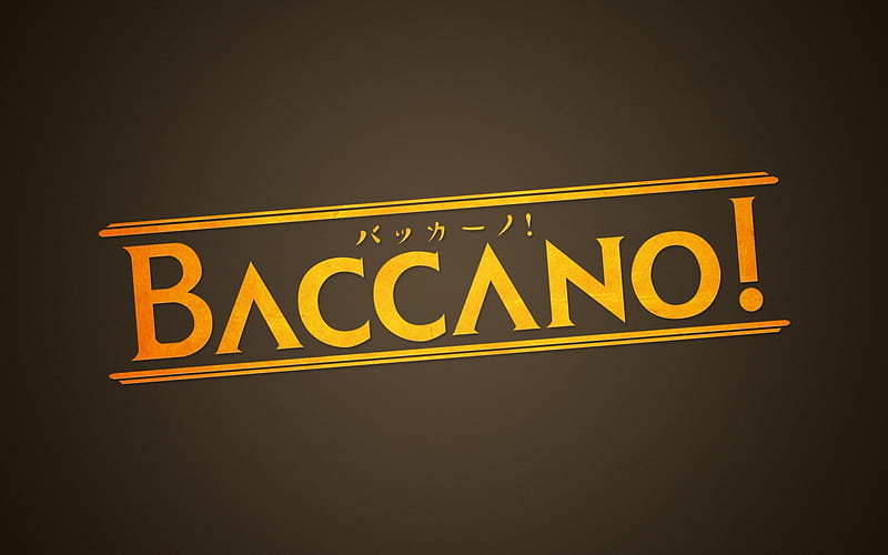 Baccano title, title, Baccano, simple background, brown background, HD wallpaper