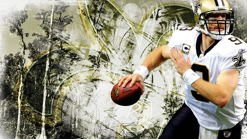 Drew Brees Is Running With Ball Drew Brees, HD wallpaper