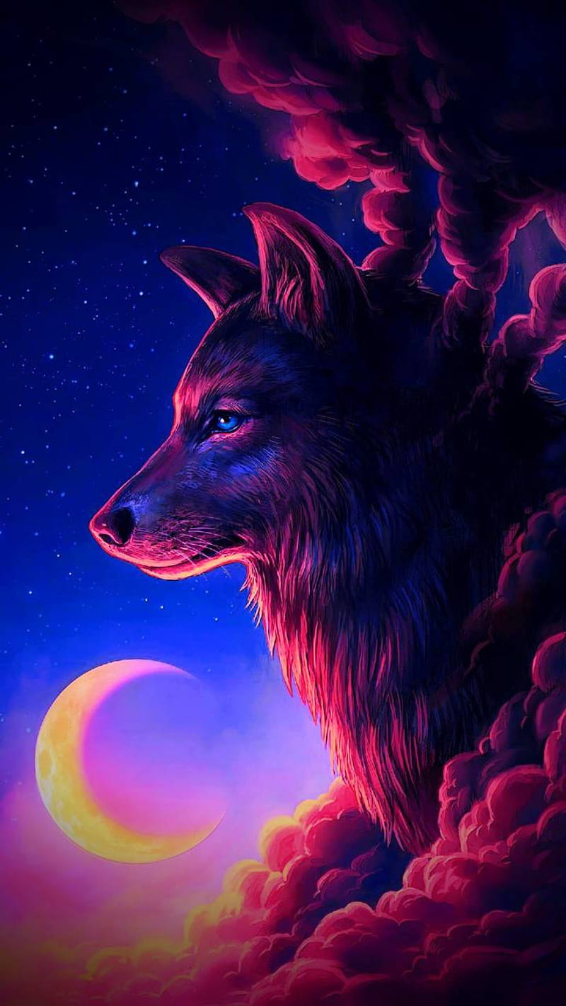 Spirit Wolf black cloud dark wolf galaxy lights spirit stars wolf  wolves HD phone wallpaper  Peakpx