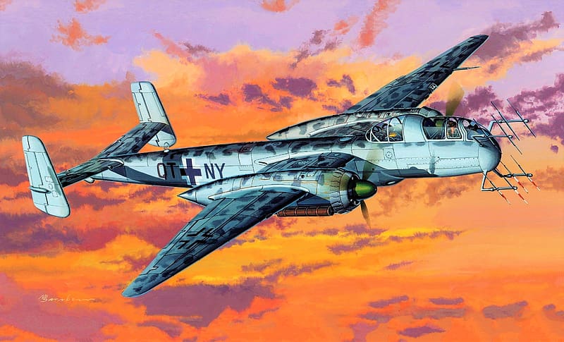 Heinkel He-219 Art, World War Two Aircraft, World War Two, History, Heinkel He-219, HD wallpaper