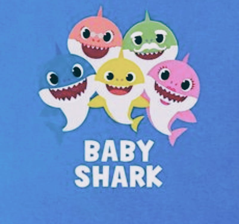 Baby shark family, dada, kid, mama, HD wallpaper