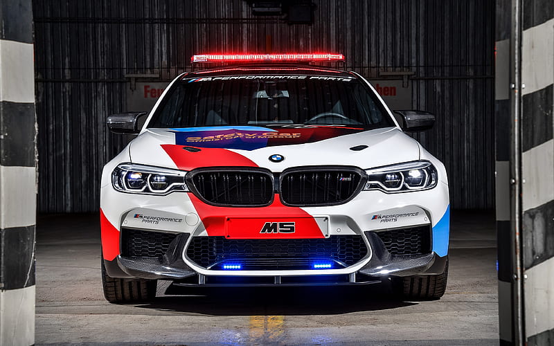 BMW M5, 2018, Safety Car, MotoGP motorcycle racing, tuning, special version m5, German cars, BMW, HD wallpaper