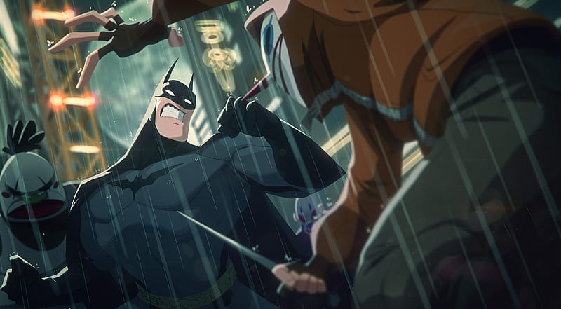 batman, fight, raining, comics, Movies, HD wallpaper