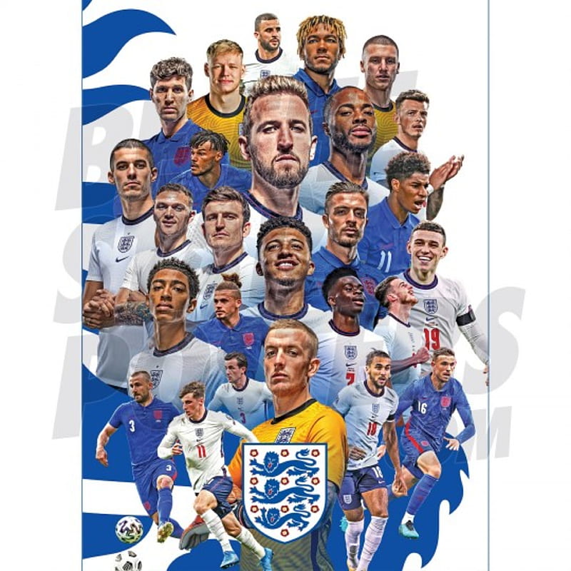 England Football, national team, the three lions, montage, squad, 3 lions, english players, euro 2020, HD phone wallpaper