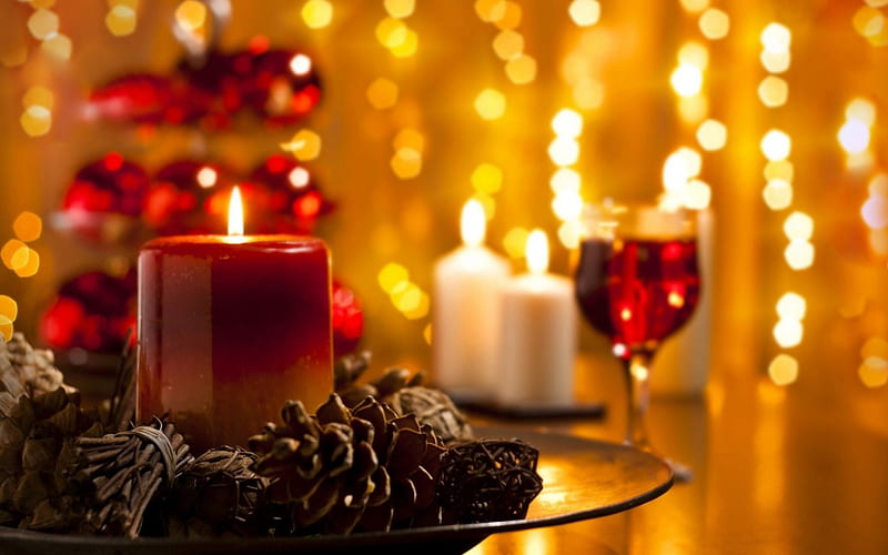 Advent , advent, wonderful, holidays, wine, sublime, lights, candles, warmth, party, drink, presents, HD wallpaper