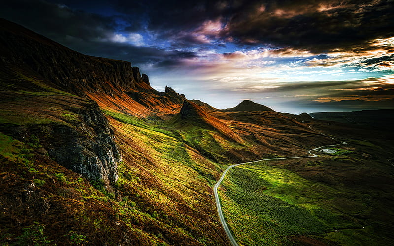 Scotland symmer, mountains, road, beautiful nature, Europe, scottish  nature, HD wallpaper | Peakpx