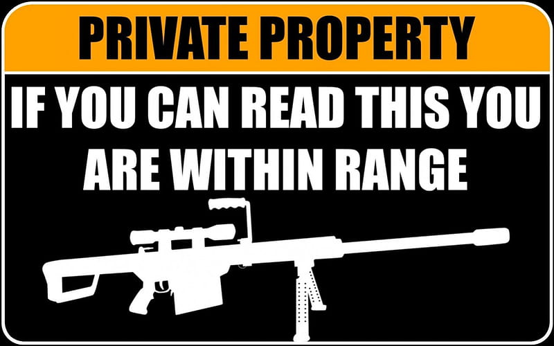 Private Property, Sniper, Property, Private, Gun, HD wallpaper