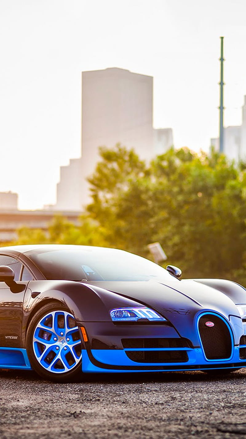 Bugatti, blue, grand, veyron, HD phone wallpaper