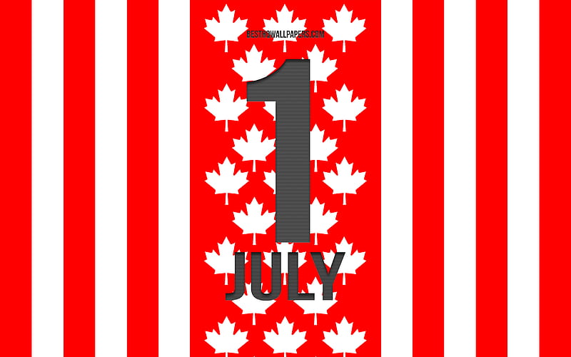 1 July, Canada Day, Canadian national holiday, Canada, creative art, flag of Canada, HD wallpaper