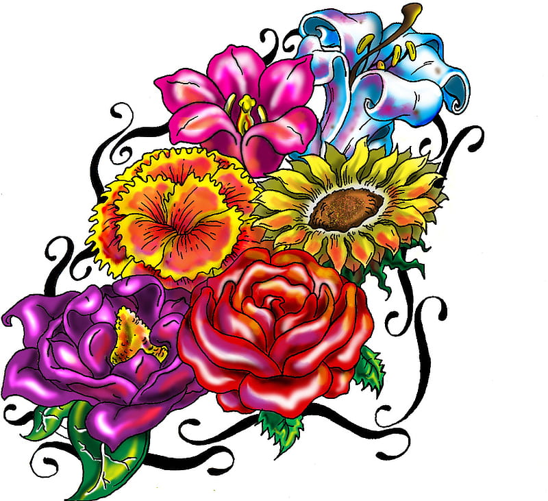 Flower tattoos HD wallpapers | Pxfuel