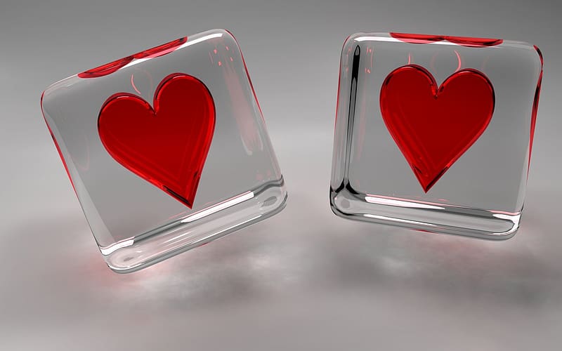 :), heart, red, valentine, dice, card, couple, HD wallpaper