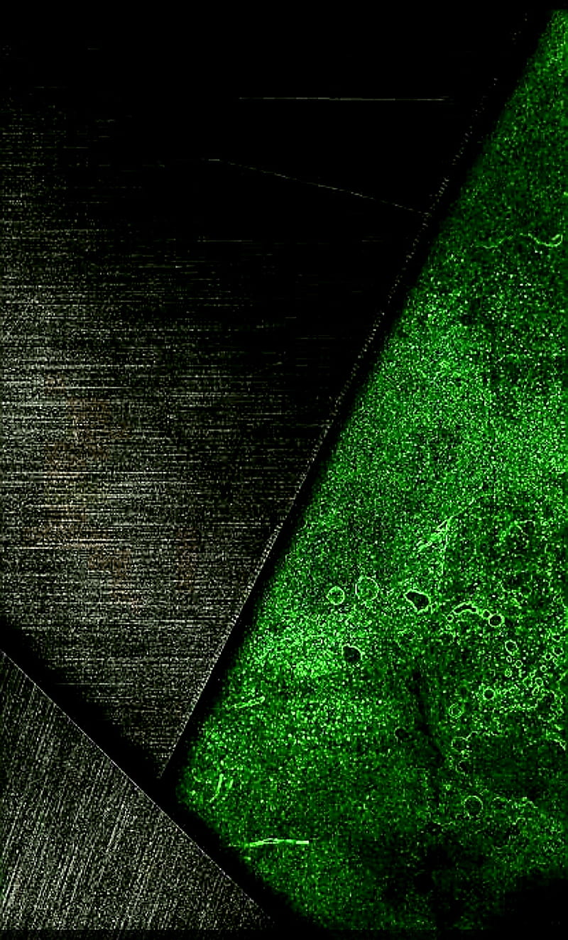 Artes 3d, negro y verde, borde, Fondo de pantalla de teléfono HD | Peakpx