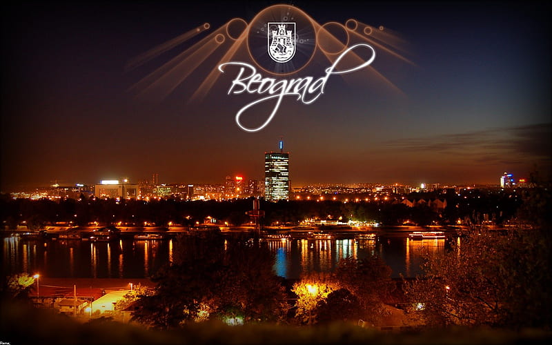 Belgrade at Night, serbia, city, belgrade, night, HD wallpaper