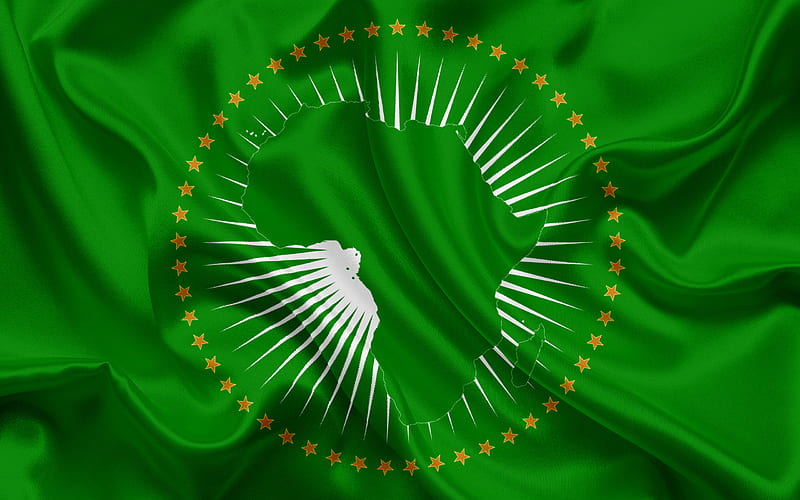 African Union flag, AU emblem, logo, AU Symbols, African Union, HD wallpaper
