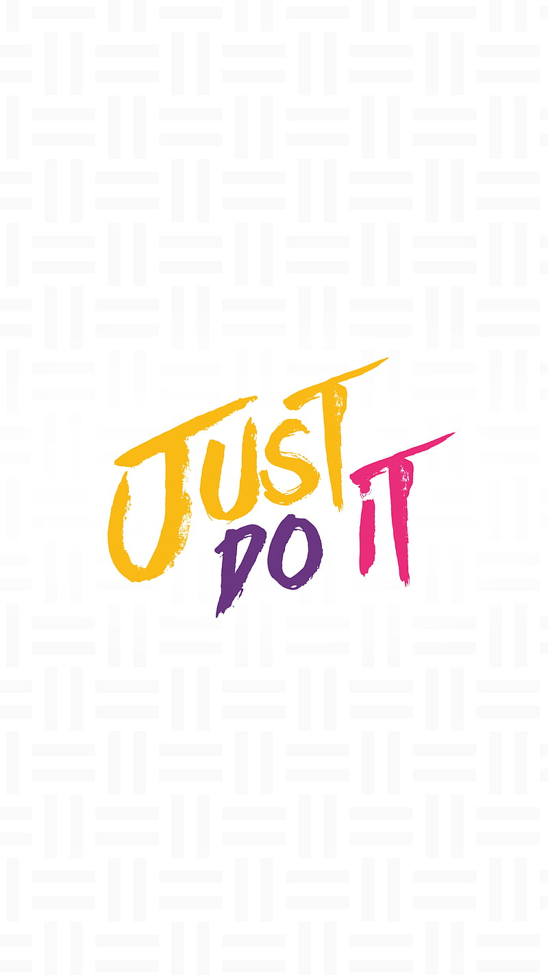 Just Do It, colorful, do it, motivation, motivational, quotes, saying, sayings, vivid, white, HD phone wallpaper