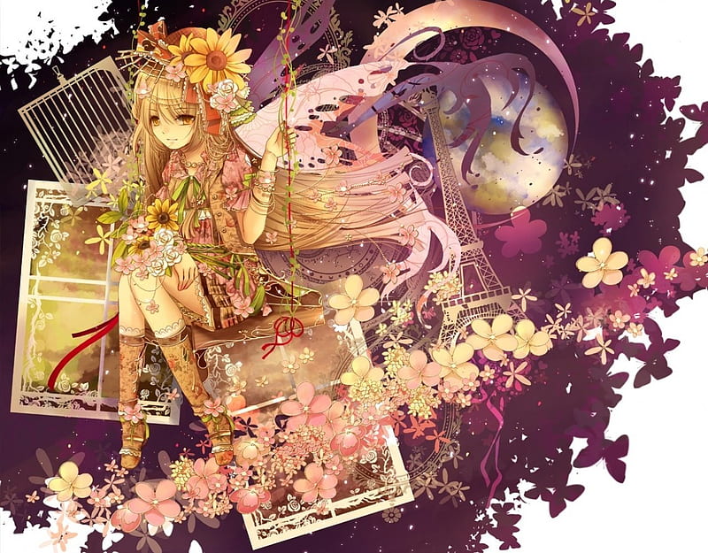 Card Flower of Fairies  Anime scenery Fantasy landscape Fantasy art