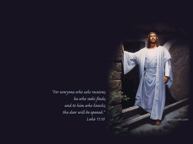 Jesus risen * biblic quote, risen, christ, jesus, lord, HD wallpaper