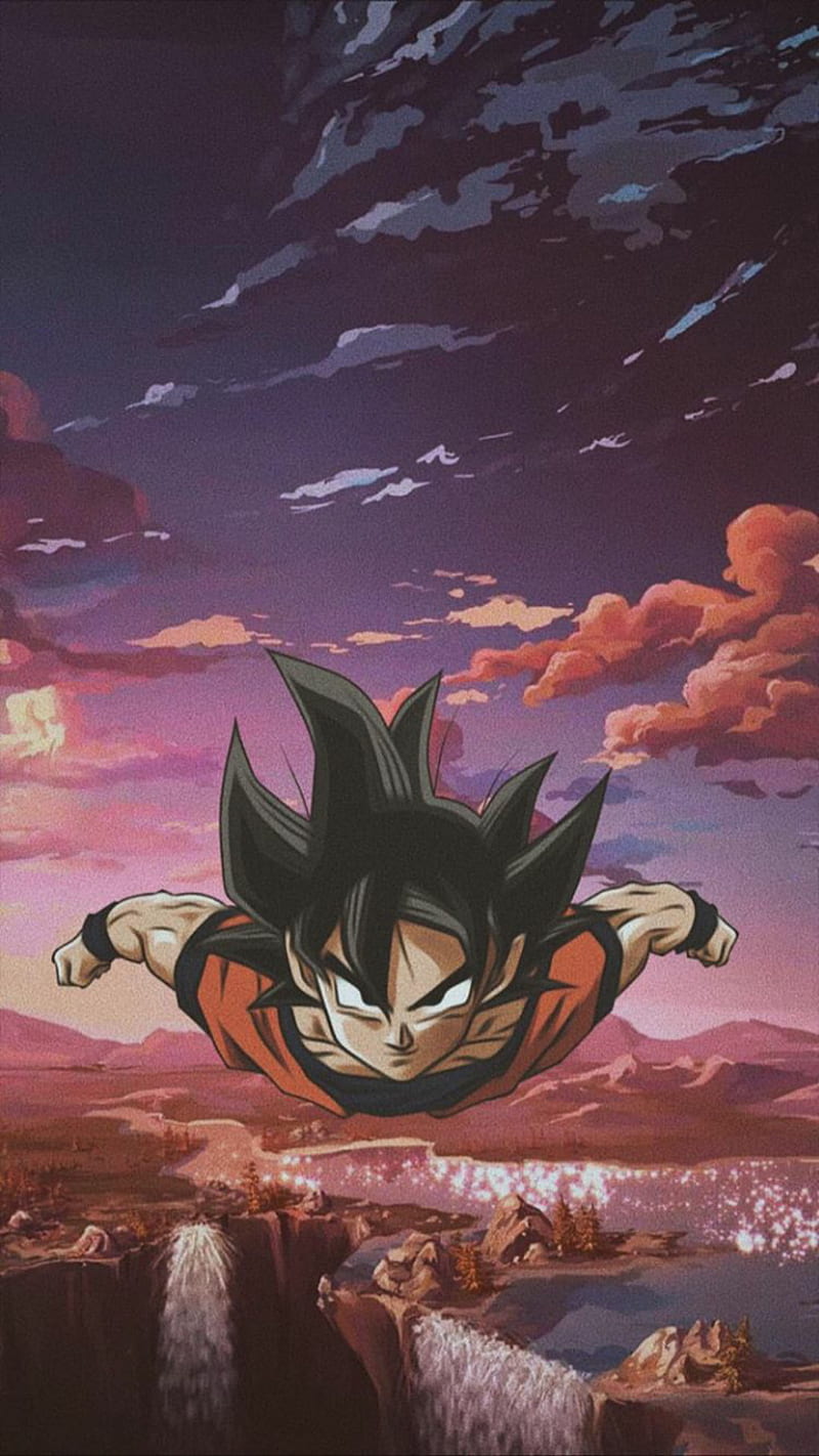 Goku flying, ball, ball z, dragon, fly, flying, goku, son, HD phone wallpaper