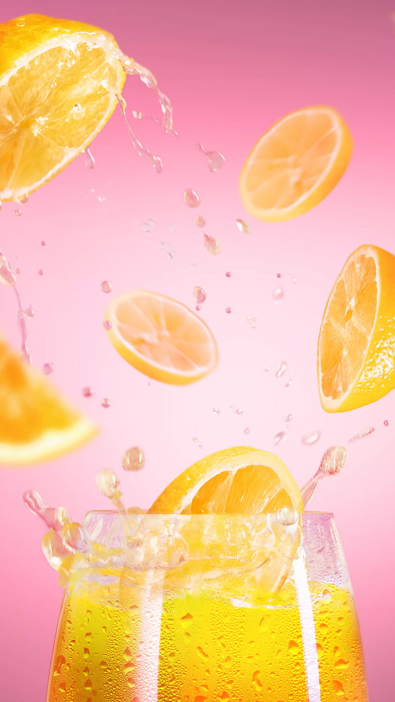 Lemonade cold colors cup fruits glass lemon pink yellow HD phone  wallpaper  Peakpx