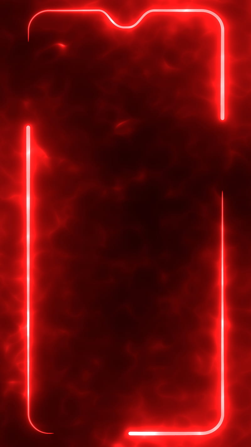 Laser OnePlus Frame, amoled, border, dark, light, notch, one plus, oneplus, red, samsung, smoke, HD phone wallpaper