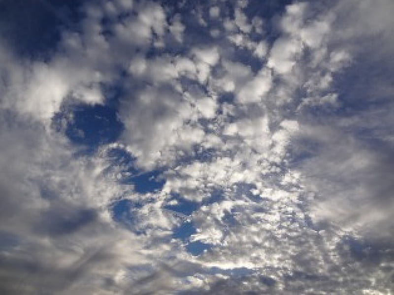 Cotton Sky, cloudy skies, blue sky, sky, clouds, HD wallpaper