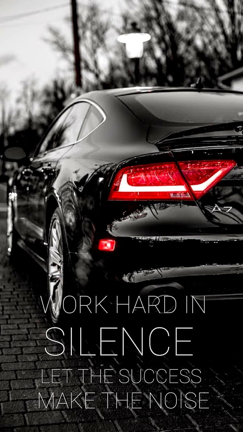 Audi, #work, #workinsilence, Cars, automotive lighting, vehicle registration plate, Motivational, #audiA7, HD phone wallpaper