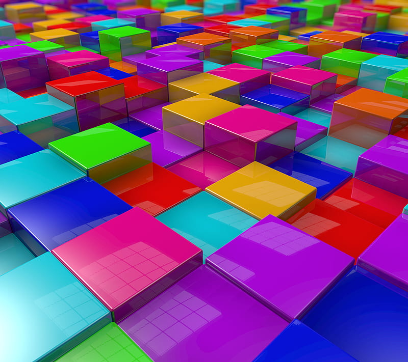 colors, cube, cubes, random, sirpcv, HD wallpaper