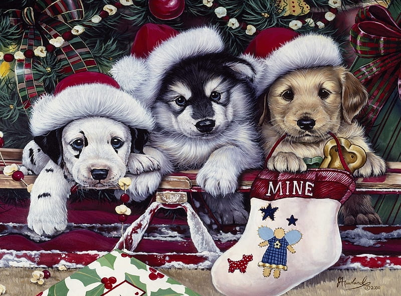 Golden Retriever Christmas Puppy dog christmas aesthetics HD wallpaper   Pxfuel