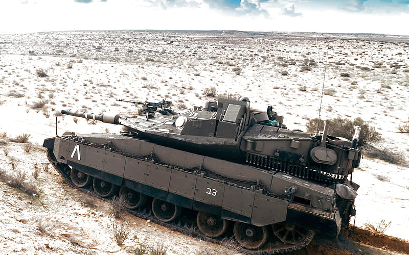 Merkava Mk-4, israeli tank, armored vehicles, battle tank, desert, tanks, HD wallpaper